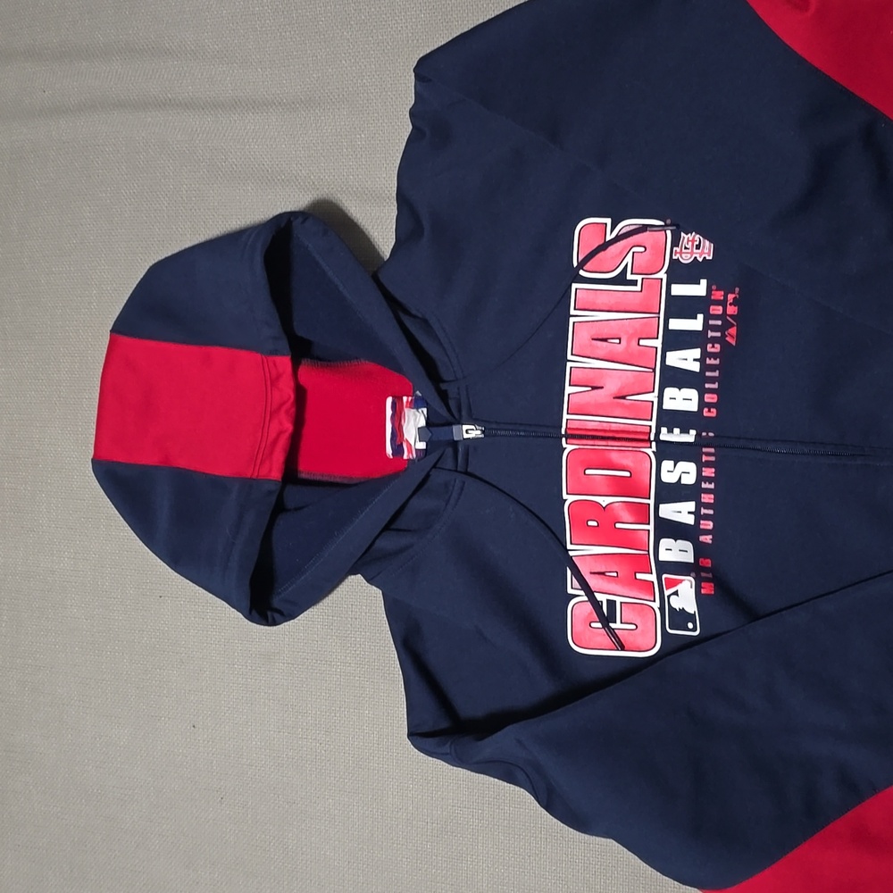 Majestic St Louis Cardinals MLB Full Zip Hoodie Sweatshirt Men's Size 2XL - 2XT